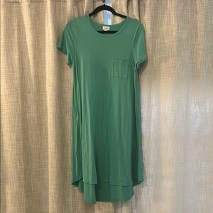Blueish Green Short Sleeve Dress